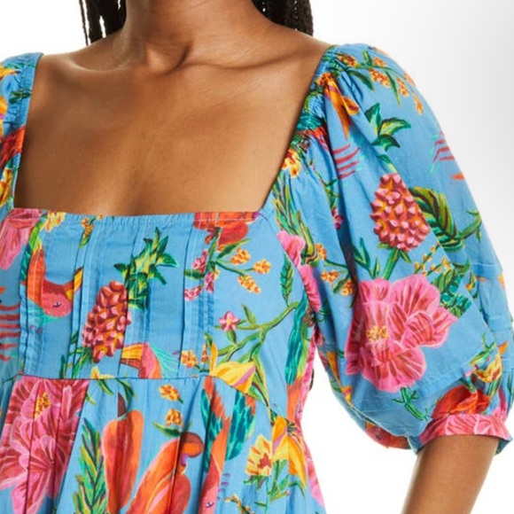 🦜NWOT FARM RIO Toucans Garden MIDI Dress SIZE M🦜SOLD at NORDSTROM FOR $250🦜 - Picture 6 of 8